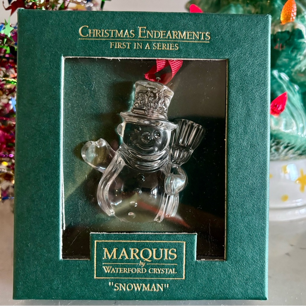 Marquis by Waterford Crystal Snowman Ornament